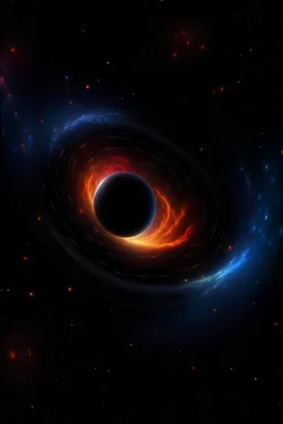 A galaxy with a black hole next to it, in bright colors in HD resolution, and the stars and planets around it sparkle.