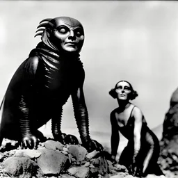 photo, 1920 horror movieshot, sitting, eaging, rocks, very odd objects in background, Ades, stunning photo, persone con sorriso falso e occhi, Charon, tenebroso, macabro, marcio, interno museo, fiotti di liquido nero che zampillano, hypermaximalist, strangeness, sundial light, odd, intricate, Lawrence Alma-Tadema style, albero, hypnotic, very accentuated details of the dress and skin, eerily mysterious, artistic photo, shot on Hasselblad, sadness, follia, smoke, daguerrotype