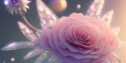 crystal subtle flower in a galactic ambiance beautiful fairy, transparent, delicate colors, in the foreground, full of details, smooth，soft light atmosphere, light effect，vaporwave colorful, concept art, smooth, extremely sharp detail, finely tuned detail, ultra high definition, 8 k, unreal engine 5, ultra sharp focus