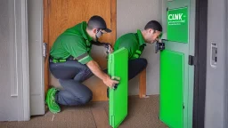 centurylink on-site technician breaking in to house through pet door