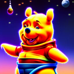 Winnie the Pooh as an astronaut