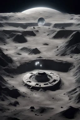 secret underground alien base on moon