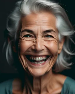 Portrait of smiling African American mature woman, studio shot