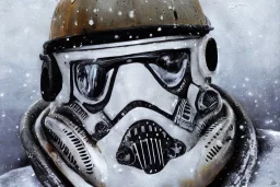 gaspunk stormtrooper in winter painted by hr giger