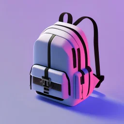 Tiny cute isometric Nike hackpack, soft smooth lighting, with soft colors, 100mm lens, 3d blender render, trending on polycount, modular constructivism, blue background, physically based rendering, centered.