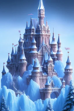 crystal casttle, rabbits, ice mountain, crystal, ice crystal