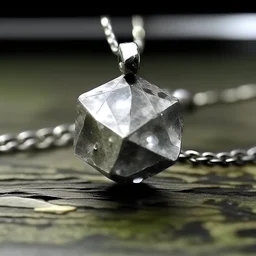 industrial diamond pendant, uncut raw diamond