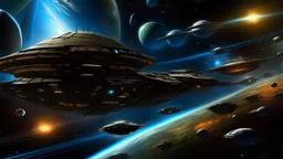 scifi space and planets wallpaper spaceships