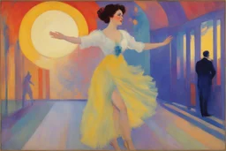 [kupka] dancing in colours Mary Ann didn't want to go back to the farm in Kansas when the castaways were finally rescued. She moved in with Ginger in Los Angeles who told her the "Sunset Boulevard Gentleman's Club" on the Sunset Strip was having an Amateur Night and she should sign up because there was some good prize money for the most popular new girl. She really enjoyed it and decided that it was a good way for her to make some money while waiting for a acting career to take off.