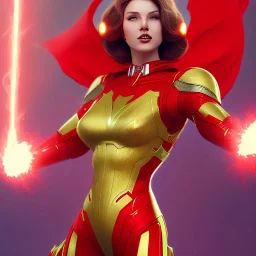 Cosmic super hero, Red costume,8k HD image,