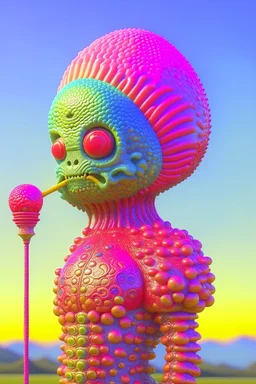 Popsicle creature , 3d 4k octane render, lifelike, photorealistic, artstation, illustration, smooth, sharp focus, ornate, intricate, complex, highly detailed, digital painting, smooth, art by tom bagshaw, akihiko yosh