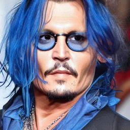 Johnny depp with blue hair