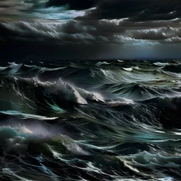 black ocean storm