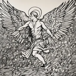 (art by the underground artist, Brion Gysin ) Jacob wrestling with angel