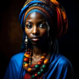 oriental arabic woman portret neoclassism colorfull dark skin