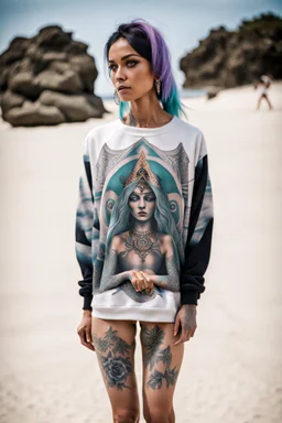 Tatooed priestess beach sweat