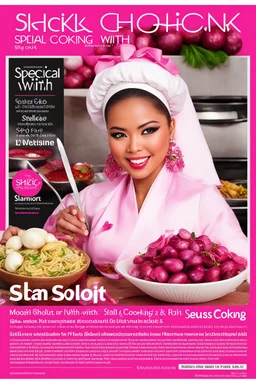 shocking pink magazine cover: special shallot cooking with sash issue