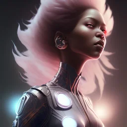 black super hero girl | very very anime!!!, fine - face, beyonce, red afro, realistic shaded perfect face, fine details. anime. realistic shaded lighting poster by ilya kuvshinov katsuhiro otomo ghost - in - the - shell, magali villeneuve, artgerm, jeremy lipkin and michael garmash and rob rey, green eyes