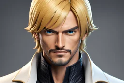 sanji in 8k live action artstyle, one piece them, Crooked eyebrows, dynamic pose, intricate details, highly detailed, high details, detailed portrait, masterpiece,ultra detailed, ultra quality