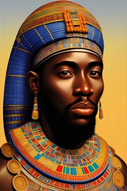 african portrait, ancient egypt, zulu, scaffolding, high detail