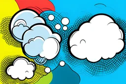 Create a cartoon image where chat bubbles are conversing with each other.