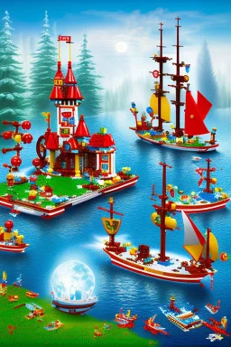 kids lake lego world