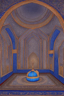 inside a Moghul mosque by artist "Luminous Lapislazuli",by artist "Noctilucent Nacre"