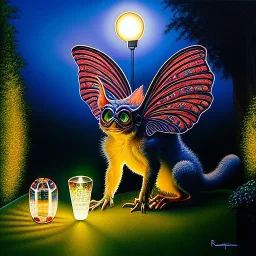 Ultra detailed fullbody Portrait in oil on canvas of Gremlins gargoyle on Garden,intense stare,extremely detailed digital painting, extremely detailed face,crystal clear Big glowing eyes, mystical colors ,perfectly centered image, perfect composition, rim light, beautiful lighting,masterpiece,8k, stunning scene, raytracing, anatomically correct, in the style of robert e howard and Ken Kelley and Ohrai Noriyoshi and Simon Bisley and uncannyknack