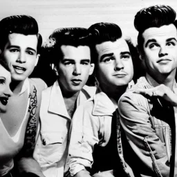 a 50s Greaser ROCK BAND