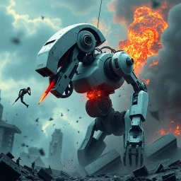 AI APOCOLYPSE DESTRUCTION AND CHAOS ROBOT WAR