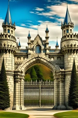 utopianism-Truth and happiness in the United States is living in an enclosed castle with gates.