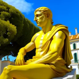 Neoclassicism man realistic yellow cote d'azur