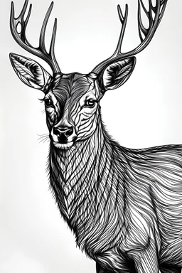 Deer line art
