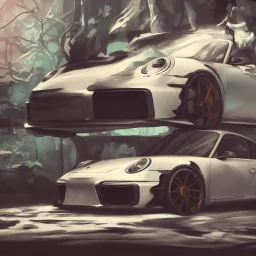 a photo of a beautiful 911 rs, art by lois van baarle and loish and ross tran and rossdraws and sam yang and samdoesarts and artgerm and saruei, digital art, highly detailed, intricate, sharp focus, Trending on Artstation HQ, deviantart, unreal engine 5, 4K UHD image