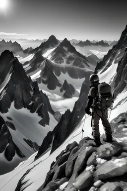 alpinist in the alpes blacks