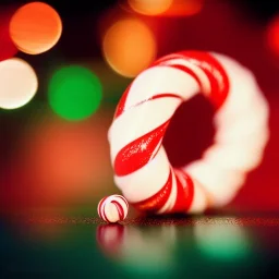 Kodak portra 4 0 0, candy cane,bokeh, utra realistic, hyper detailed, masterpiece, sharp focus,volumetric lighting, ultra photoreal, lens macro,hypermaximalist, unreal engine, UHD, 64k