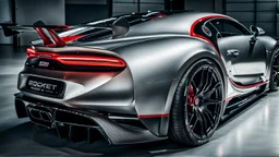 bugatti chiron BRABUS ROCKET, rear view, desktop wallpaper, 4K, Cinematic