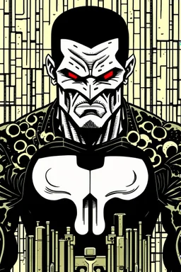 punisher sku;; john mcaffee in the style of Hiroshi Nagai