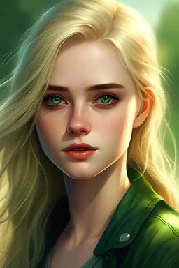 a beautiful girl with blond hair and green eyes in « The Outsiders by S.E Hinton » universe