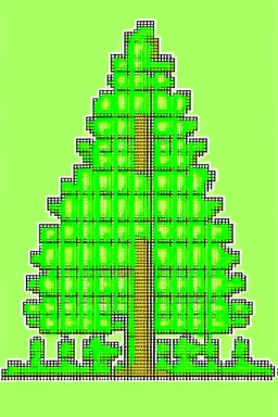 2d pixel art spruce tree