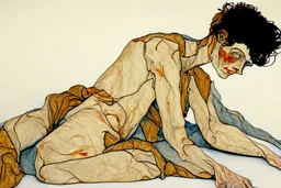 painting of a figure with the life-filled void of an empty existence, egon schiele masterpiece