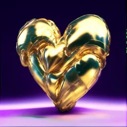 electric heart iridescent cloth