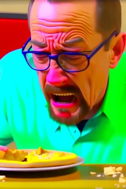 walter white crying at pizza