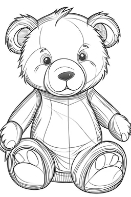 outline art for Cub (Bear) coloring pages with sitch, white background, Sketch style, full body, only use outline, toddlers style, clean line art, white background, no shadows and clear and well outlined.