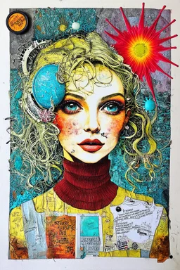 Language is a virus; Lowbrow Mixed Media collage