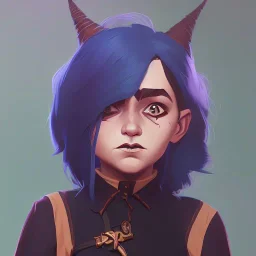 Portrait of an adorable witch kid by Nick Harris