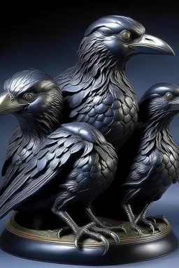 Raven mehreren Köpfen in einer fantesy weld