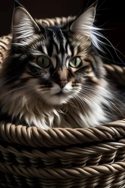 Cat in the basket