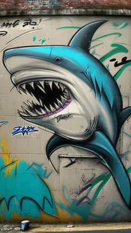 graffiti art - write Shark