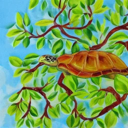 turtle and apple tree